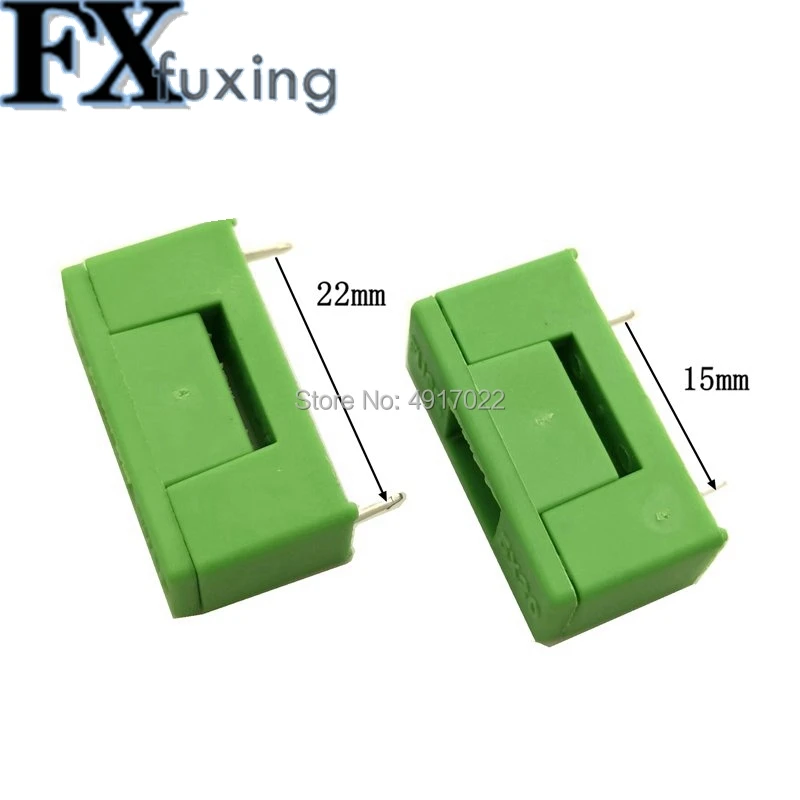 

10pcs BF-012 Mini Plastic Mounted 5*20mm Bayonet Type Fuse Holder With Cover Green Color PCB Terminal Foot distance 15mm 22mm