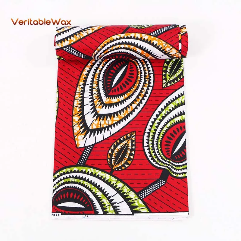 

Wholesale African Wax Prints Fabric Red Background Cotton Materail For Party Dress Guaranteed 6 Yards/Lot Cloth 24FS1051