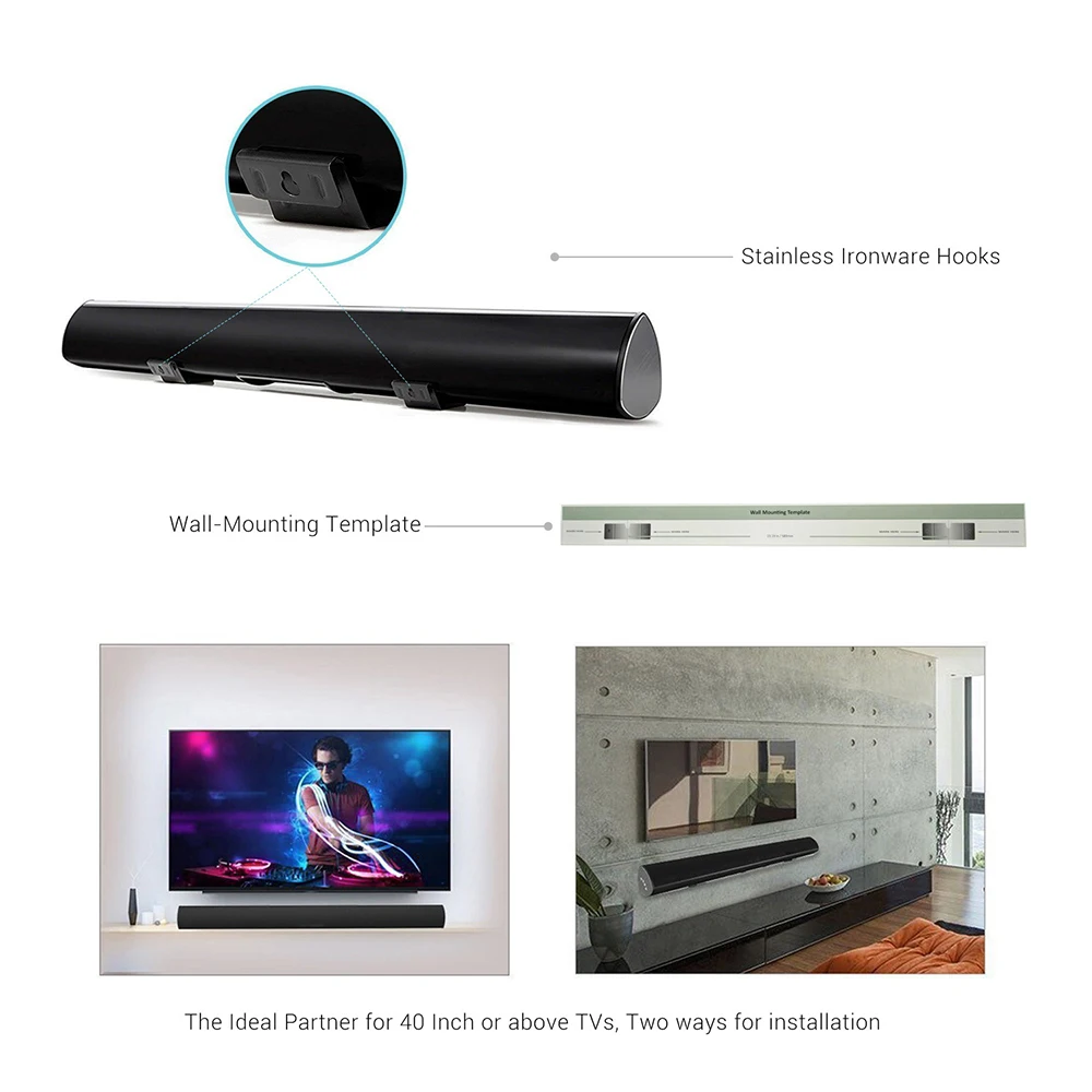 Imagem -05 - Alto-falante de Alta Fidelidade Soundbar sem Fio Bluetooth Alto-falante 2.0 Teatro em Casa Efeito Graves Profundos Controle Remoto 3d Surround Barra de Som para tv pc 100w