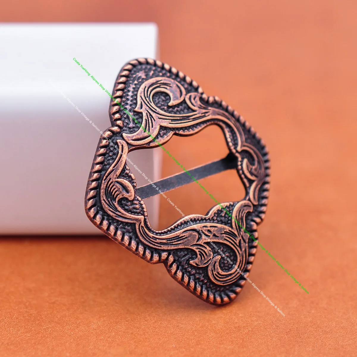 6x antike messing beschichtete Western Rodeo Blume geschnitzt Leder Handwerk Sattel Reiß nägel Halfter geschlitzt Concho Zaumzeug Gürtels chnalle Dekor – Detail 20