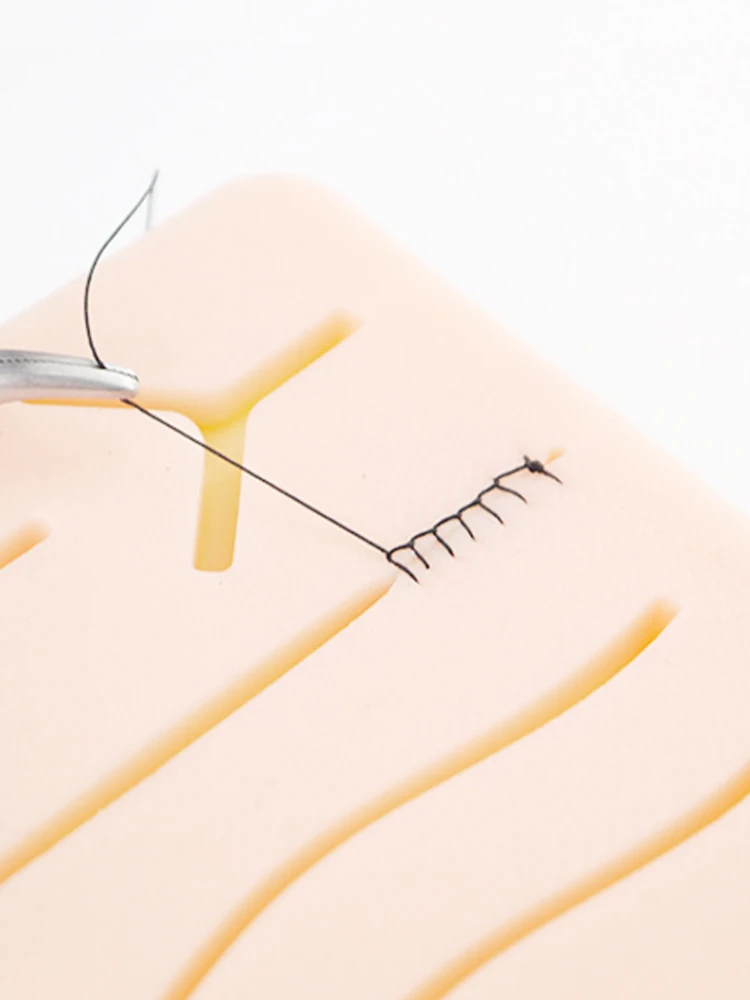 MTS Medical Skin Surgical Suture Training Kit Operate Suture Practice Training Scissors Tool Kit  Silicone Pad Needle