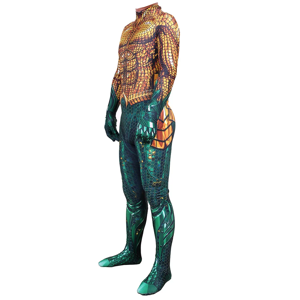 Aquaman Arthur Curry Cosplay Costume Spandex Superhero Zentai Swim Bodysuit Suit Jumpsuits Aquaman Halloween Costume