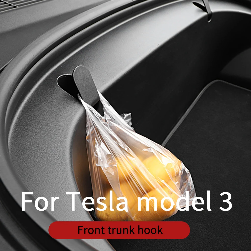 2pcs Front Trunk Hook for Tesla Model 3 Car Storage Organizer Non-destructive Installation Car Interior Hook for Tesla Model 3