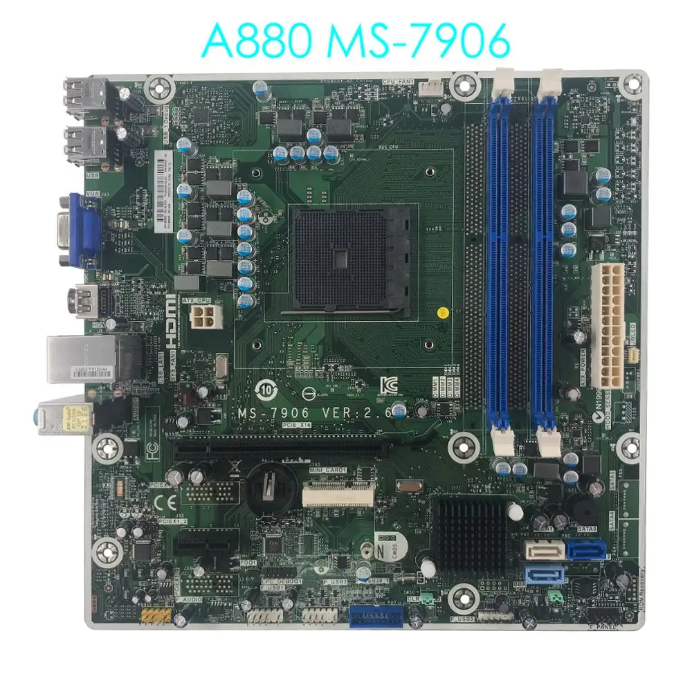 

808920-002 For HP A880 MS-7906 Desktop Motherboard USB3.0 SATA3 808920-002 Mainboard 100% tested fully work free shipping