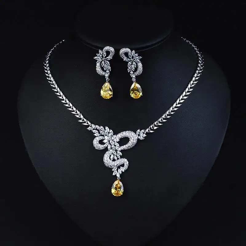 HIBRIDE Wedding Jewelry Set For Women Ethiopian Bridal Indian Costume Color Luxury Dubai African Jewelry Vintage Bijoux N-1124