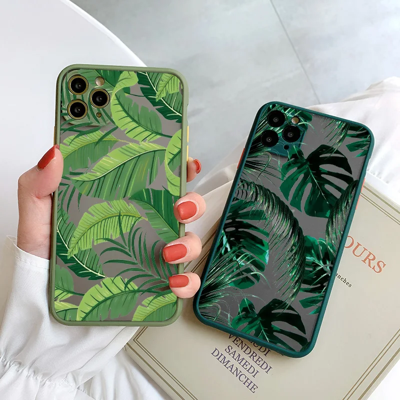 Palm tree Leaves Plant Flower Phone Case for iphone 16 11 12 13 14 15 Pro Max X XR XS MAX 6s 7 8 Plus SE2 Back Shockproof Cover