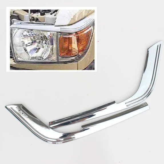 2pcs Car Front Lamp Brow Trims For Toyota  Land Cruiser 76 LC 70 LC 71 LC 76 LC 77 LC 79 Accessories