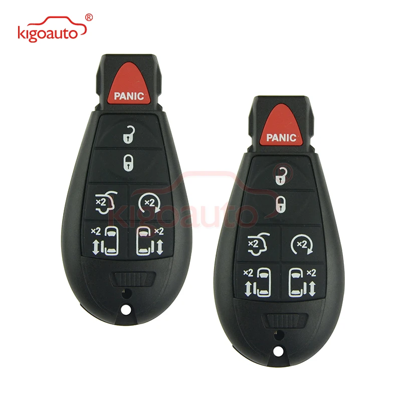 

Kigoauto 2pcs #10 M3N5WY783X Smart Key IYZ-C01C for Chrysler Town & Country Mini Van Fobik Key Remote 6 Button with Panic 434Mhz