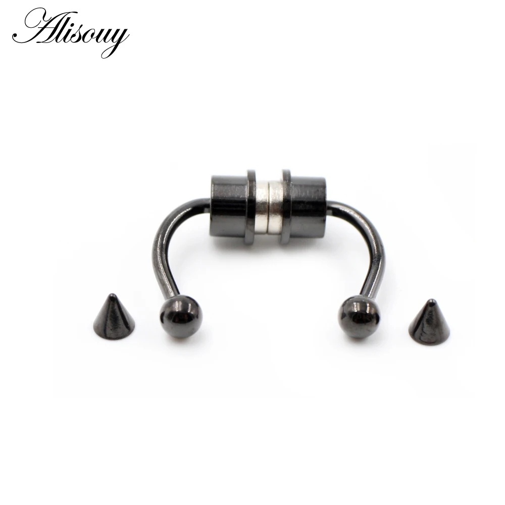 Alisouy 1pc Magnetic Fake Piercing Nose Ring Stainless Steel Horseshoes Non Piercing Hoop Septum Rings For Women Jewelry Gifts view 4