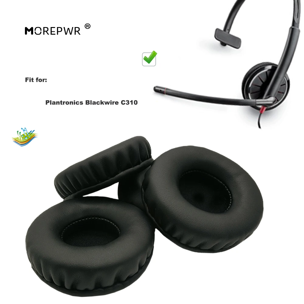 

Morepwr новые обновленные Сменные амбушюры для наушников Plantronics Blackwire C310, детали гарнитуры, Кожаная подушка, наушники