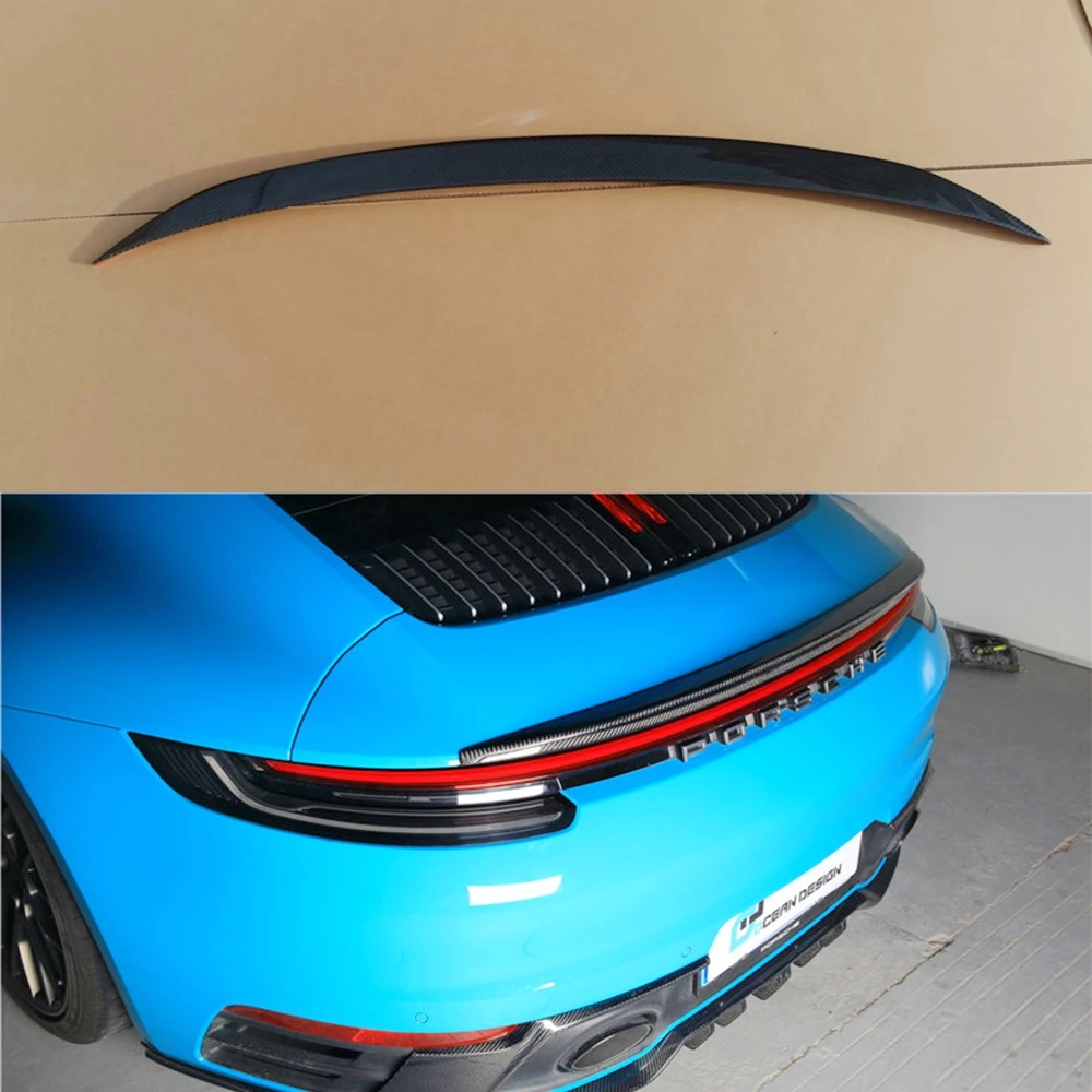 

2018 2019 2020 2021 Year For Porsche Carrera 992 SPOILER Car Styling Carbon Fiber Rear Lip Roof Spoiler Trunk Boot Wing