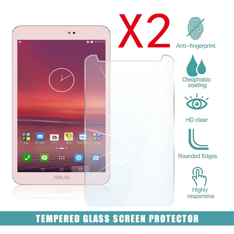 

2Pcs Tablet Tempered Glass Screen Protector Cover for Asus Memo Pad 8 ME581C ME581CL Full Coverage Tempered Film