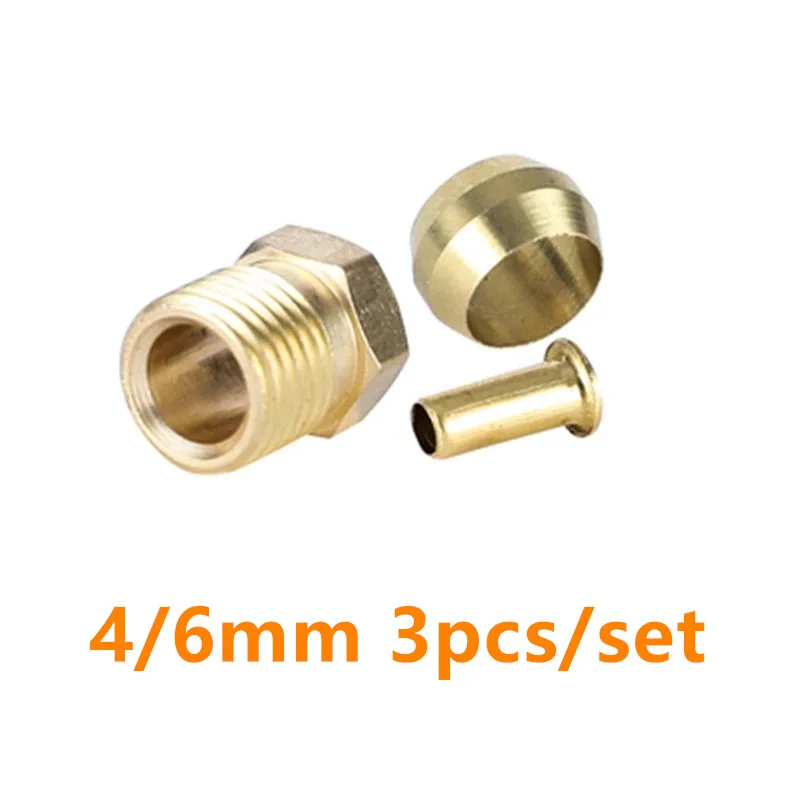 CNC Machine Lubricating Oil Pipe 4mm M8 Joint 6mm Oil Pipe M10 Joint Double Cone Meson Core Three-piece Set