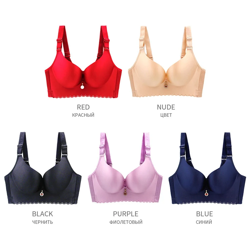 Xianqifen super push up brassiere Girl plus size sexy bras set for women lingerie wireless seamless brief bralette bh underwear