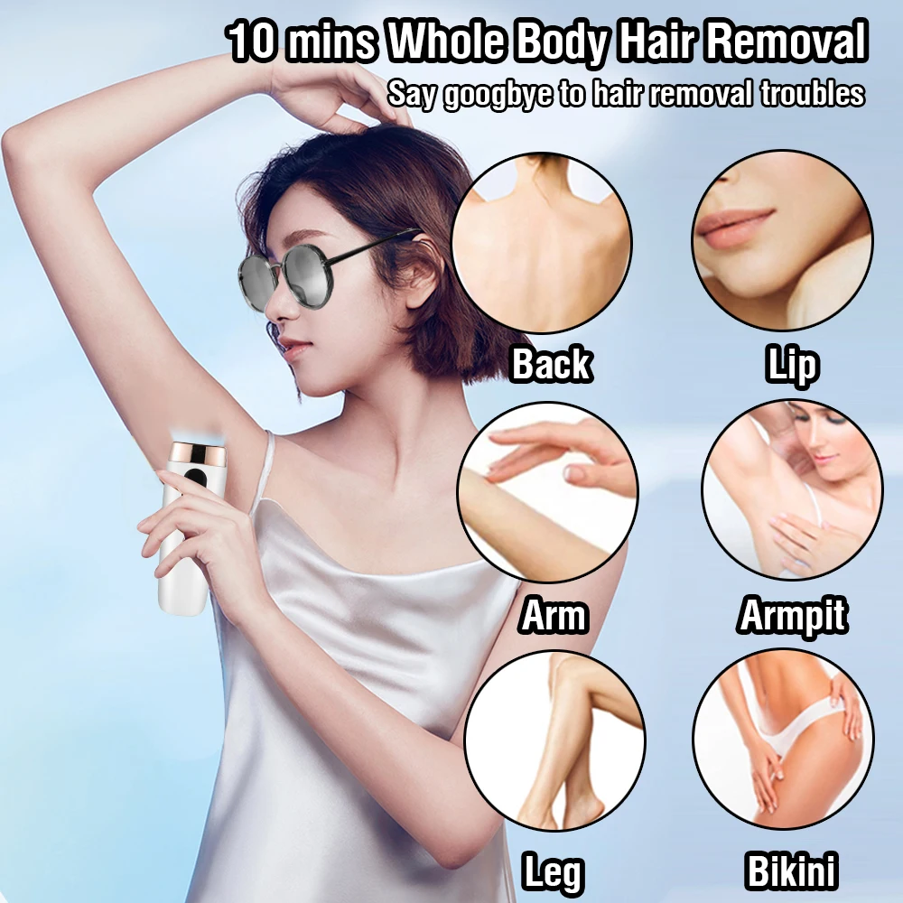 IPL Electric Laser Depilator For Women Bikini Body Facial Hair Removal Devices Painless Permanent Laser Hair Remover Machine