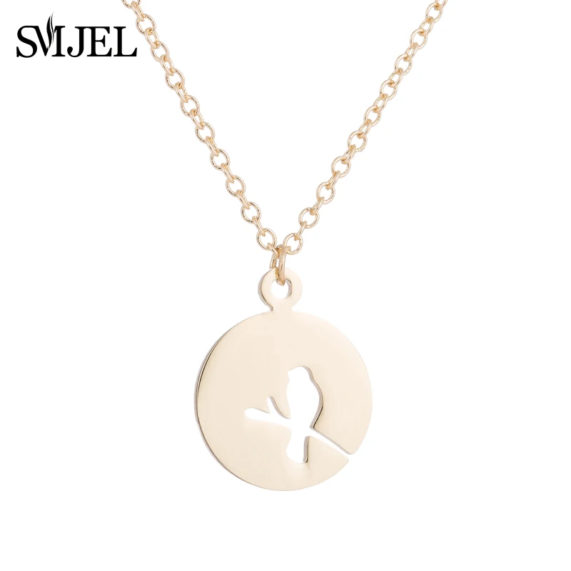 SMJEL Wild Dieren Ketting Roestvrij Staal Kolibrie Kettingen Leuke Eagle Phoenix Zwaluw Vogels Ketting Collares