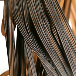 500G Brown color Four lines flat synthetic rattan weaving material plastic rattan for knit and repair chair table hammock etc