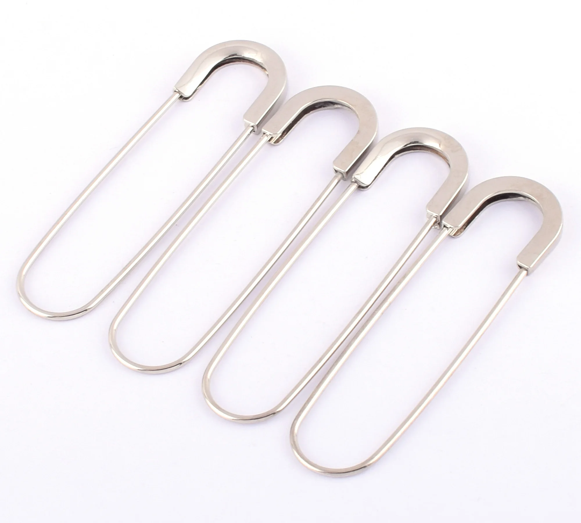 Silver Safety pins Coiless Safety Pins Larger Safety Pins Kilt Pins Broochs letter Bar Pins Apparel Accessories DIY Sewing 4pcs