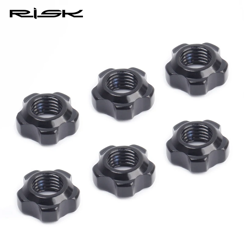 1 Set RISK Mountain Bike Presta Valve Nut with Install Wrench MTB Road Bicycle Tubeless Tire Valve Cap Vacuum Tire Nozzle Lock