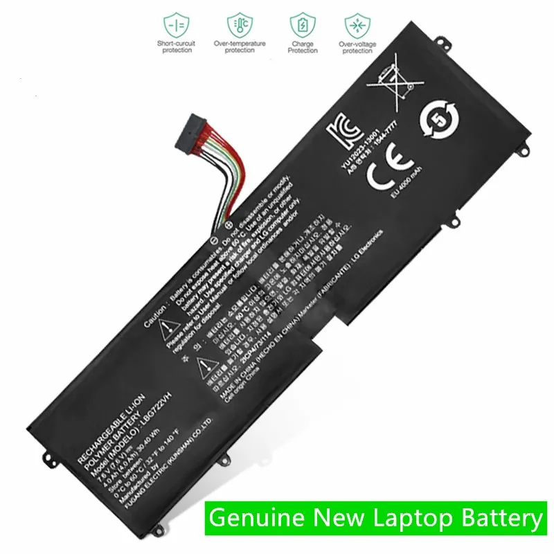 

ONEVAN New Original LBG722VH Battery For LG Gram 13Z940 13Z970 14Z950 15Z960 15Z975 Series LBP7221E 7.6V 30.4Wh