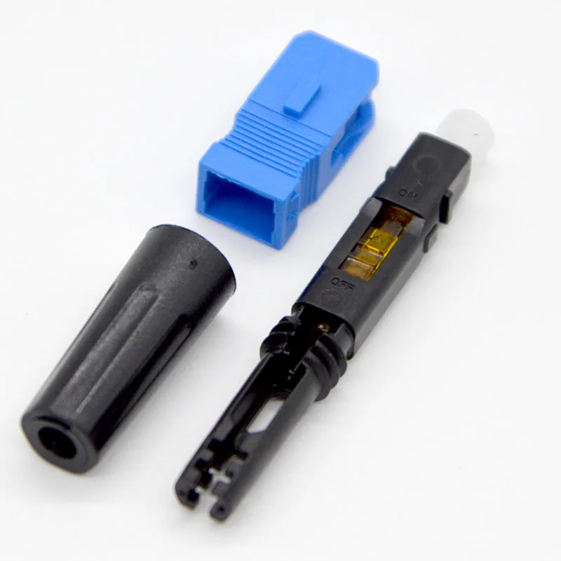 200PCS FTTH Single Mode Optic Fiber Fast Connector 50mm Embedded SC/UPC/APC Quick Connector Wholesale Free Shipping Brazil