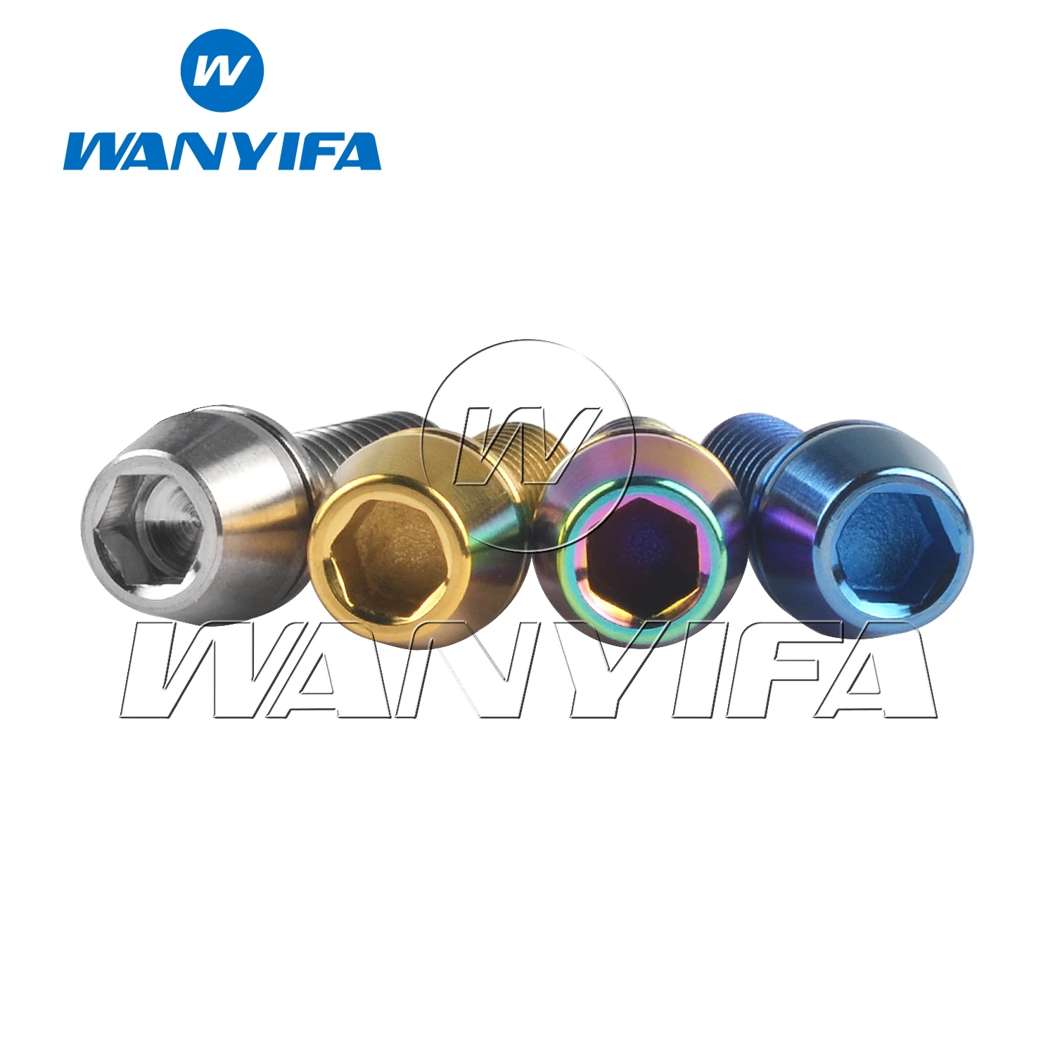 Wanyifa Titanium Ti Bolt M6x16/18/20/25mm with Washer Allen Key Head Screws for Bicycle Disc Brake