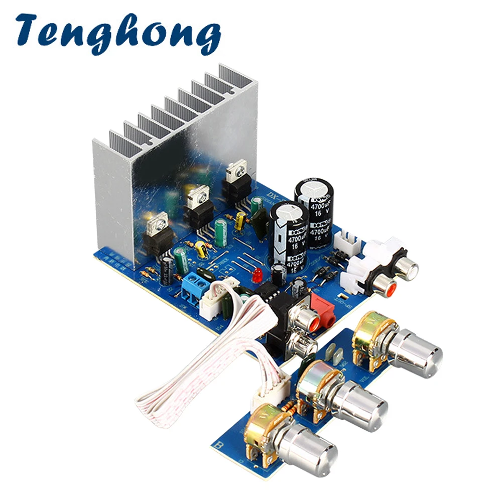 Tenghong TDA2030 Subwoofer Amplifier Board 15W*2+30W 2.1 Sound Amplifier Power Audio Amplificador Dual AC12V-15V Stereo AMP