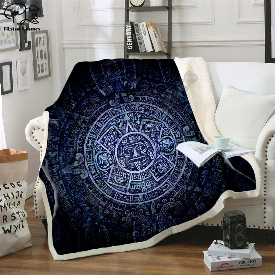 Mayan Totem animal Fleece Blanket 3D full printed Wearable Blanket Adults/kids Fleece Blanket drop shippng style -2