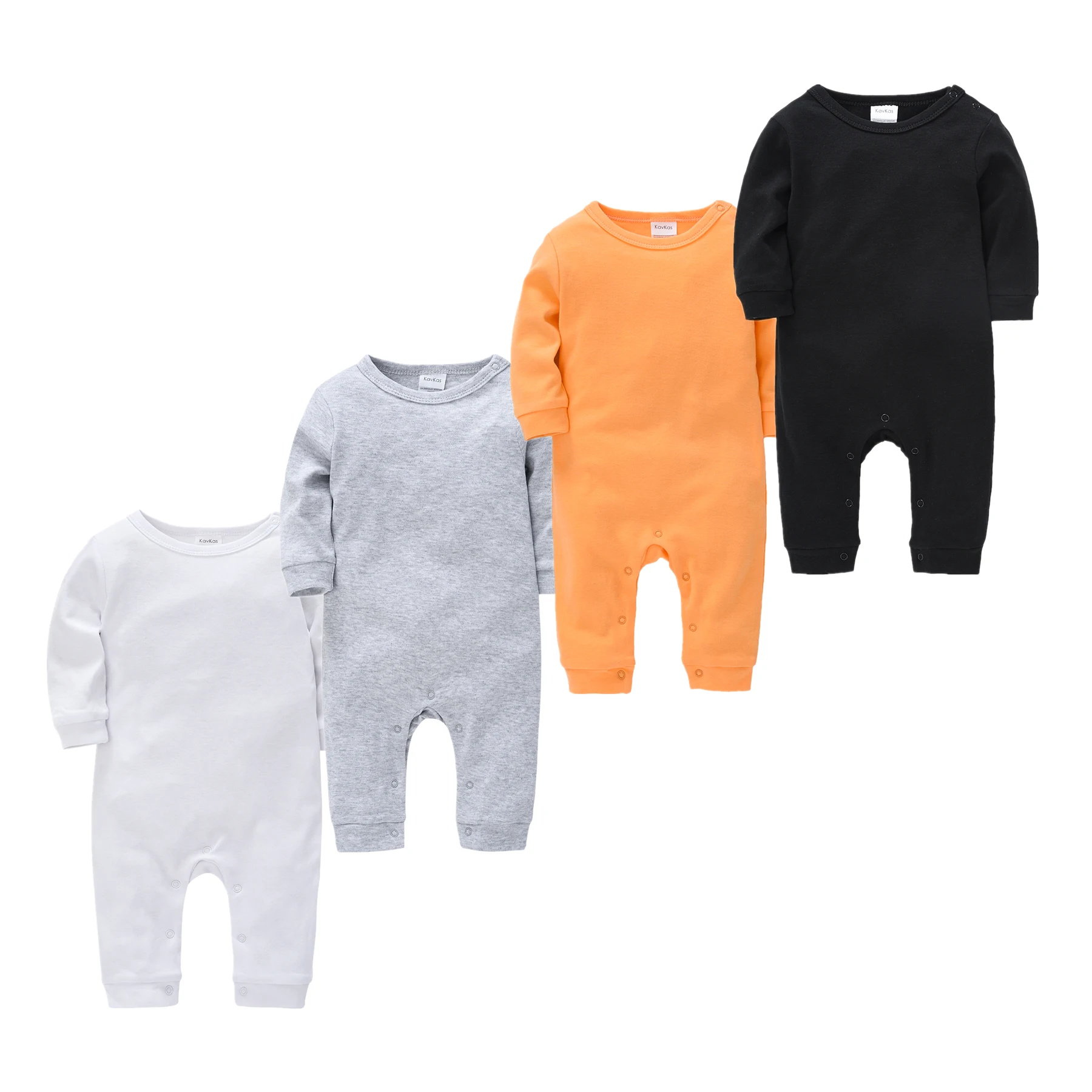 

2020 Unisex Baby Rompers Pajamas Solid White Black Newborn Baby Jumpsuit Roupas Bebe De Long Sleeve Infantil Boys Girl Pajama