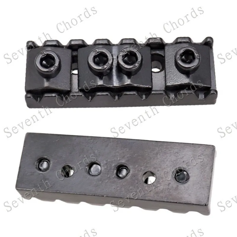 Ein Satz 7-saitiger E-Gitarren-Sicherungsmutter für Tremolo-Brücke, Doppelverriegelungssystem, Länge 48 mm, Gitarrenzubehörteile – Detail 9