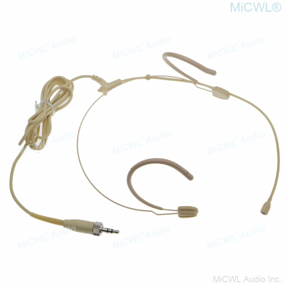 Microphone de casque sans fil MiCWL SE8, pour Sennheiser G1 G2 G3 G4 EW100 SK100, transmetteur BodyPack, micro à tête Beige, fil fort