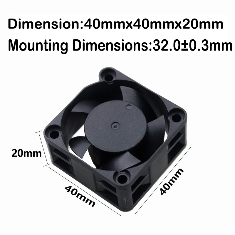 5Pcs Gdstime DC 24V 40x40x20mm 4cm Dual Ball Bearing Brushless Radiator Cooling Fan 40mmx20mm 40mm 3D Printer Exhaust Cooler Fan