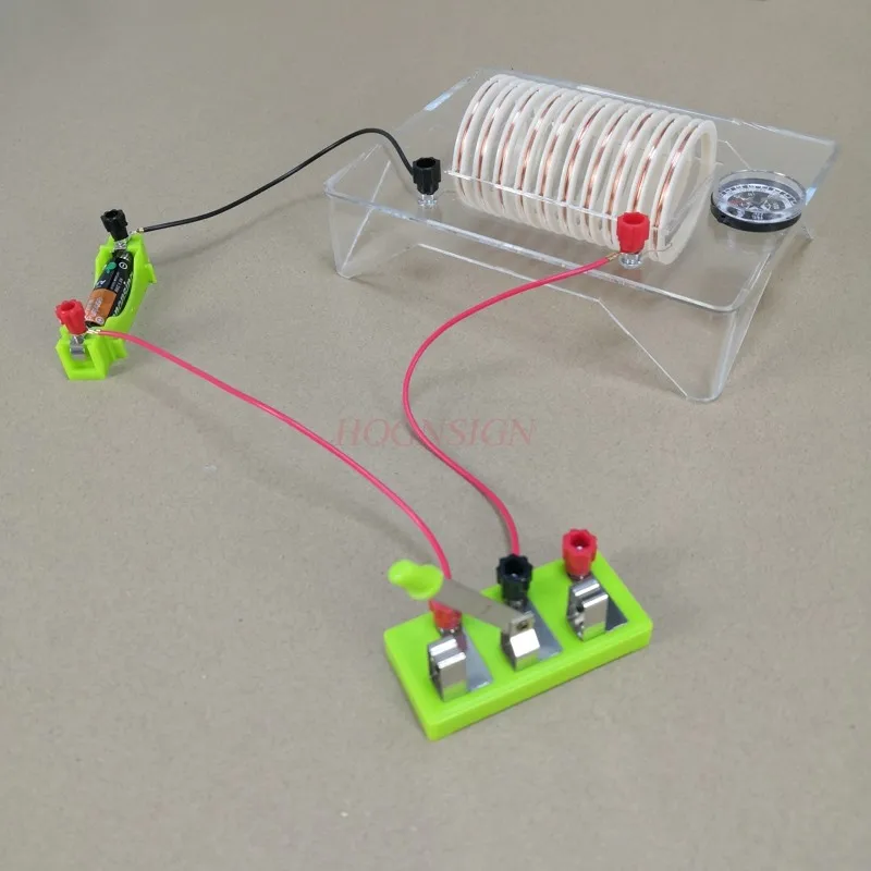 physics Energized Solenoid Physics Electricity Left-Handed Rule Ampere\'s Law Current Magnetic Field Demonstrator