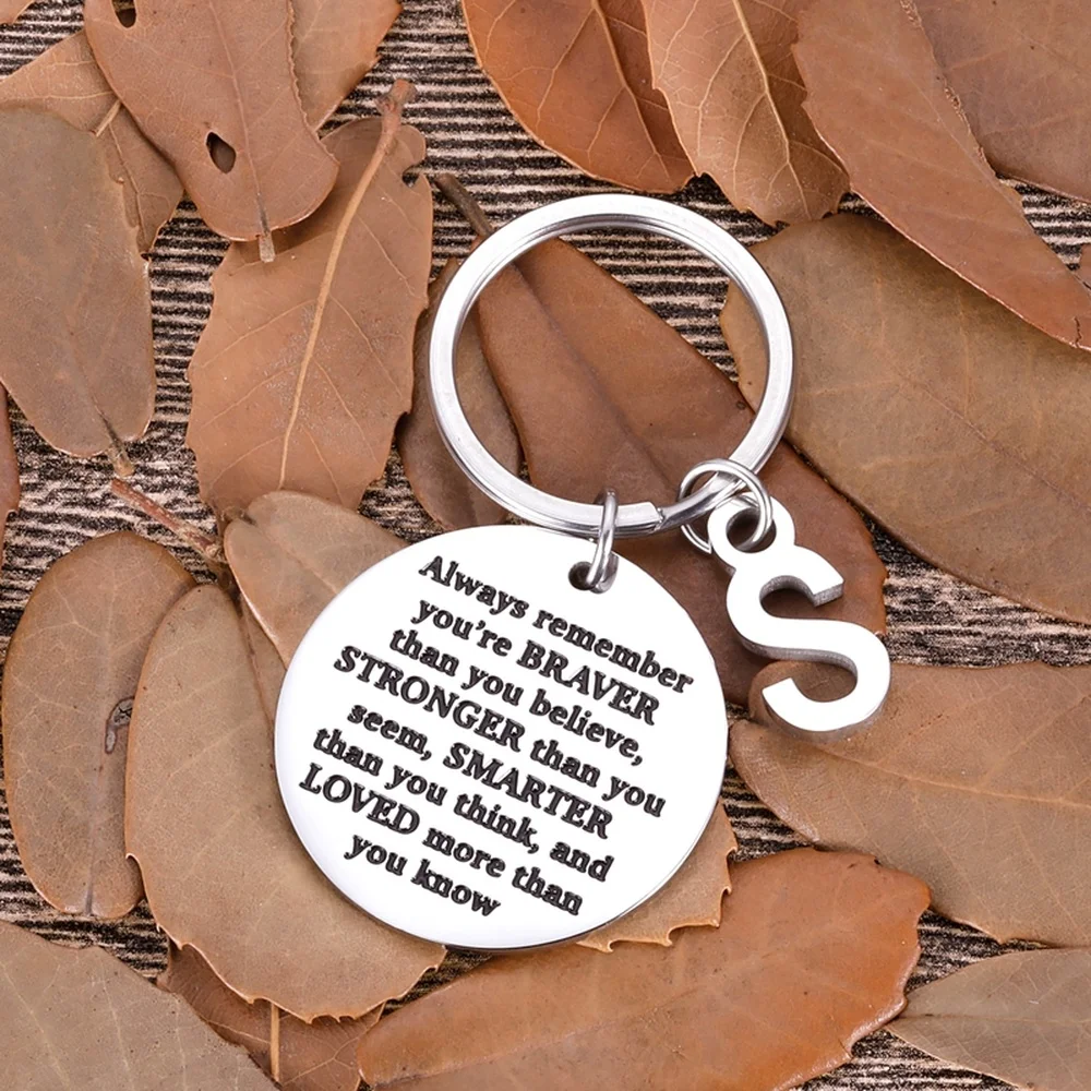 Fashion Keychain Birthday Graduation Gifts for Him Her Quote \