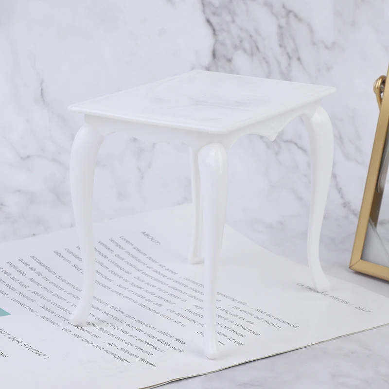 DIY Miniature Furniture coffee tea Dining Tables For Mini Doll House Miniatures Furniture Toys white Gifts For Children Adult