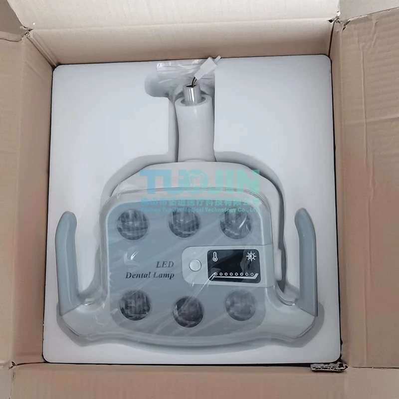 Dental LED Shadowless Operating Lamp 6 Bulbs Two-Color Induction Oral Light Dental Chair Accessory For Clinical Dentistry