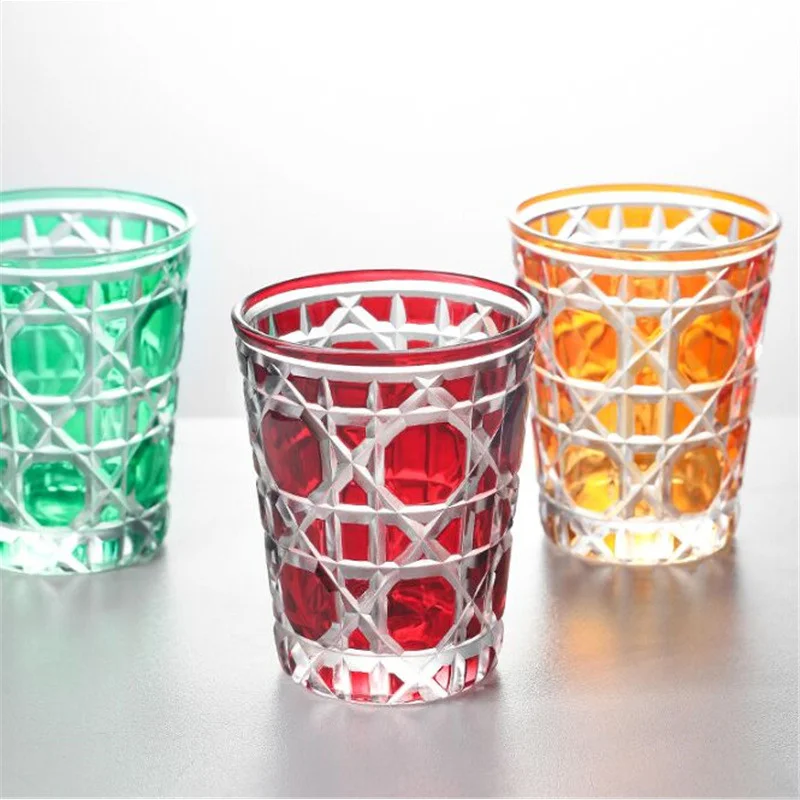 

High Quality Hand Cut To Clear Crystal Drinkware Party Whiskey Cup European Engraved Wine Beer Glass Coffee Mugs To Friends