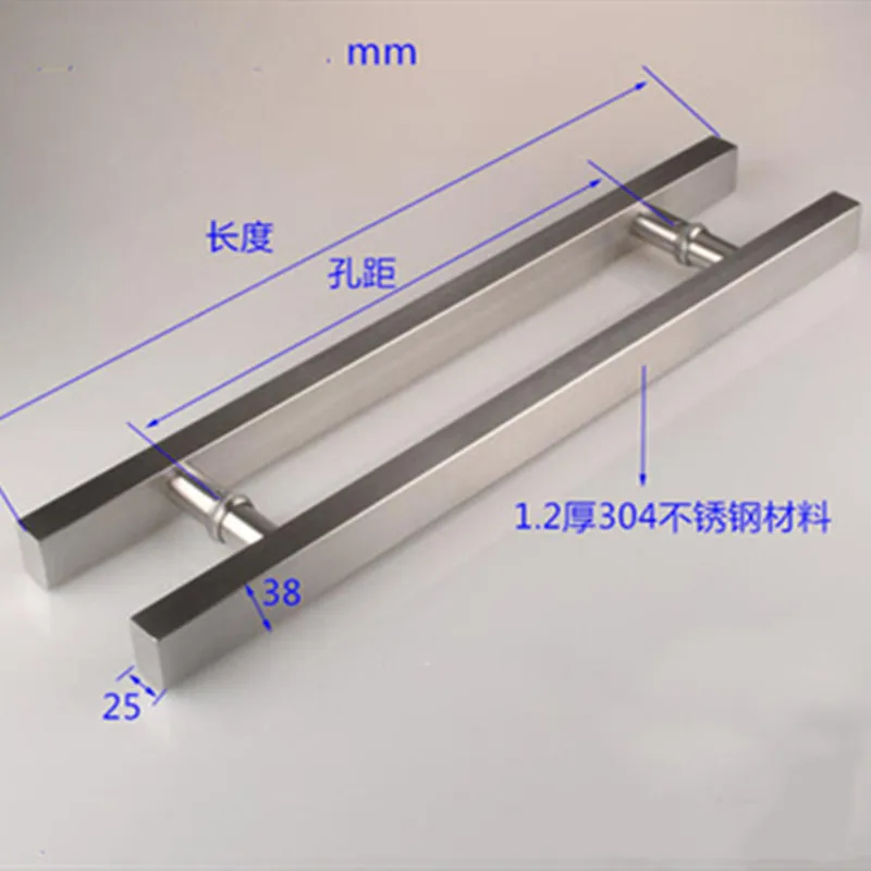 Stainless Steel 304 Glass Door Handle Wooden Door Pulls Antique Gold Finish Fingerprint Resistant Door Knob for Home