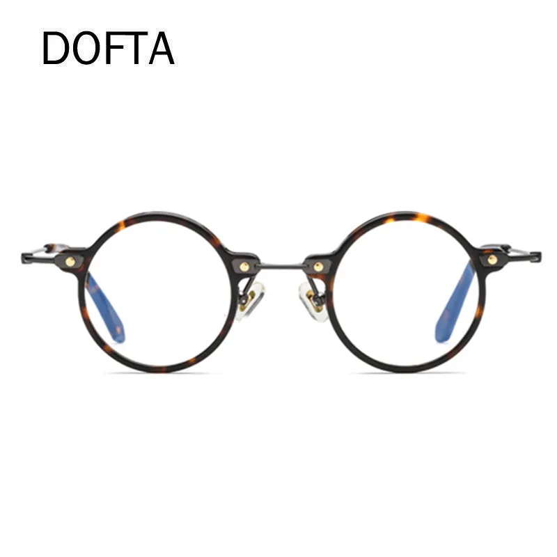 DOFTA Retro Round Glasses Frame Men New Acetate Titanium Prescription Eyeglasses Women Optical Spectacles Eyewear 5501