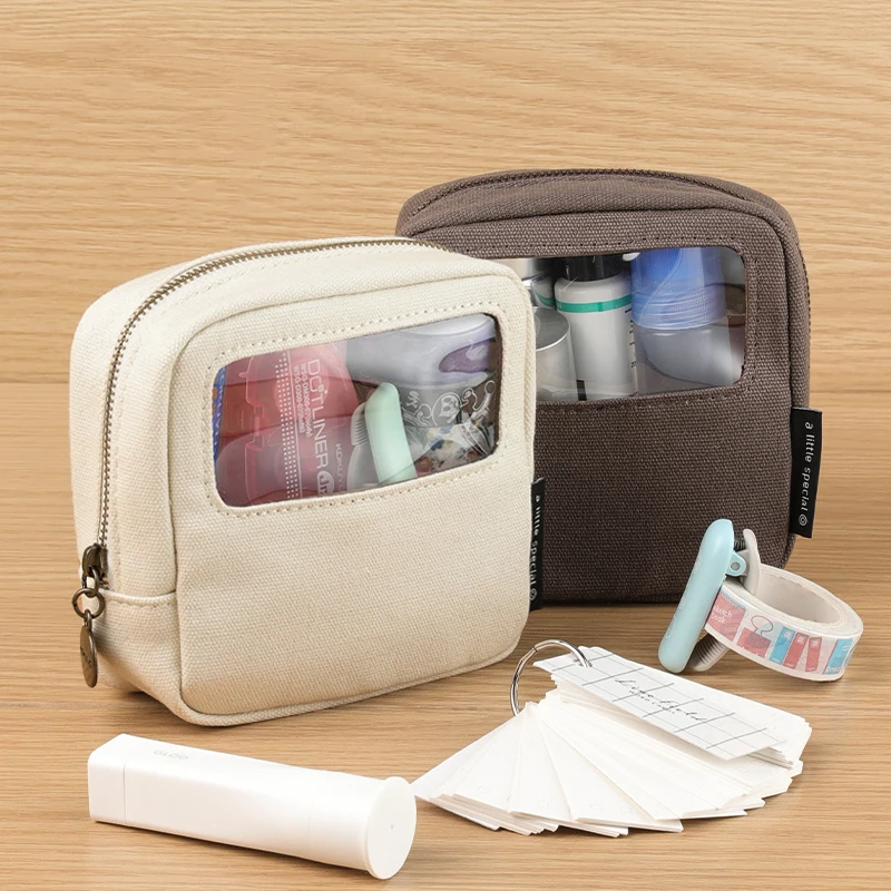 1pc KOKUYO Pen Bag with Window A Little Special Series Retro Design Pencil Case Cosmetic Bag Pencil Pouch for Girls