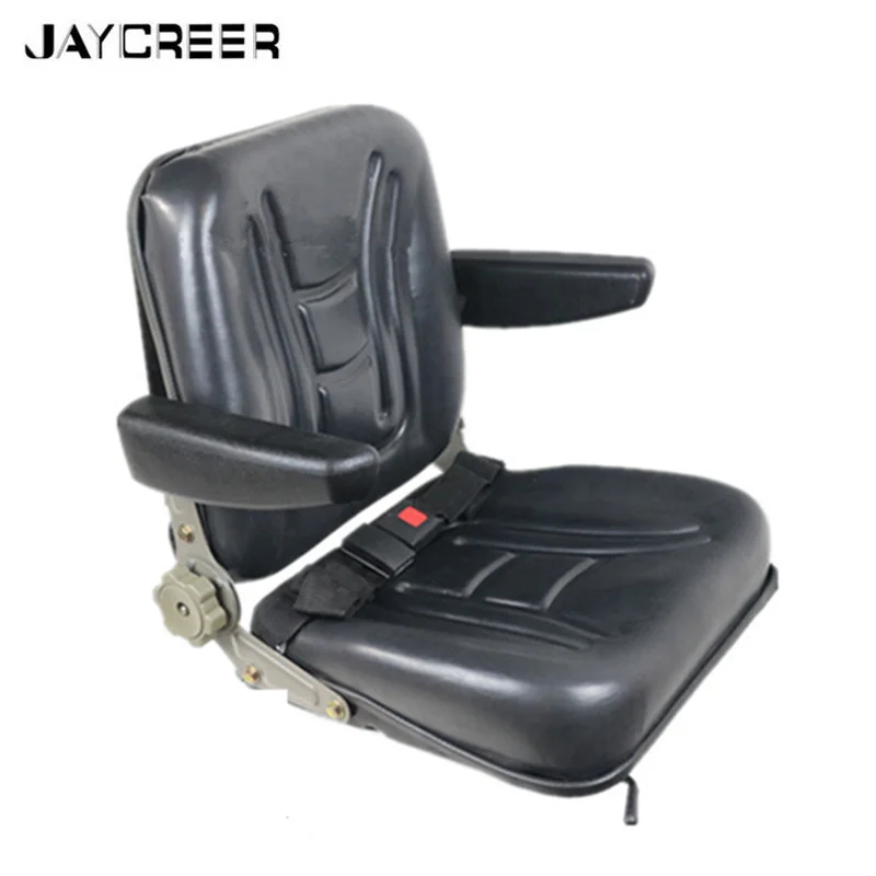 JayCreer Forklift Seat With Armrest and Safety Belt For Forklift Truck,Tractor,Skid Loader