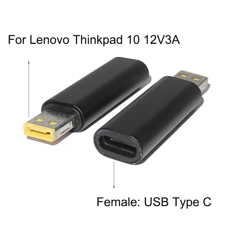 Conversor adaptador usb tipo c, conector adaptador de energia para notebook lenovo thinkpad 10 helix 2 tp00064a 12v 3a