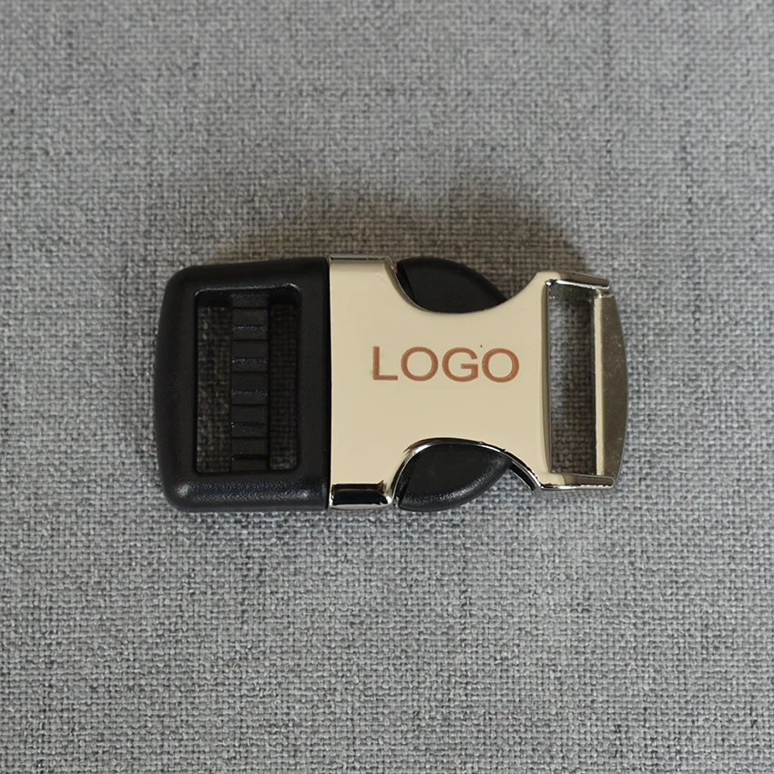 1 Pcs/Lot 15mm/20 mm/25 mm Metal Quick Side Release Buckles Provide Laser Engraving Service Customize LOGO For Bag Backpacks