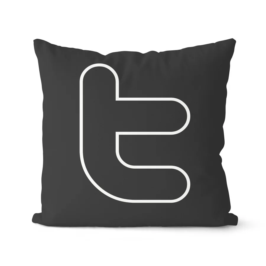 NEW APP Logo Series Cushion Cover Facebook Instagram Twitter Youtube Pillows Cases Modern Simple Black White Sofa Throw Pillows