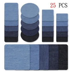 20Pcs Denim Patches DIY Iron On Denim Elbow Patches Repair Pants For Jean Clothing And Jean Pants Apparel Sewing Fabric