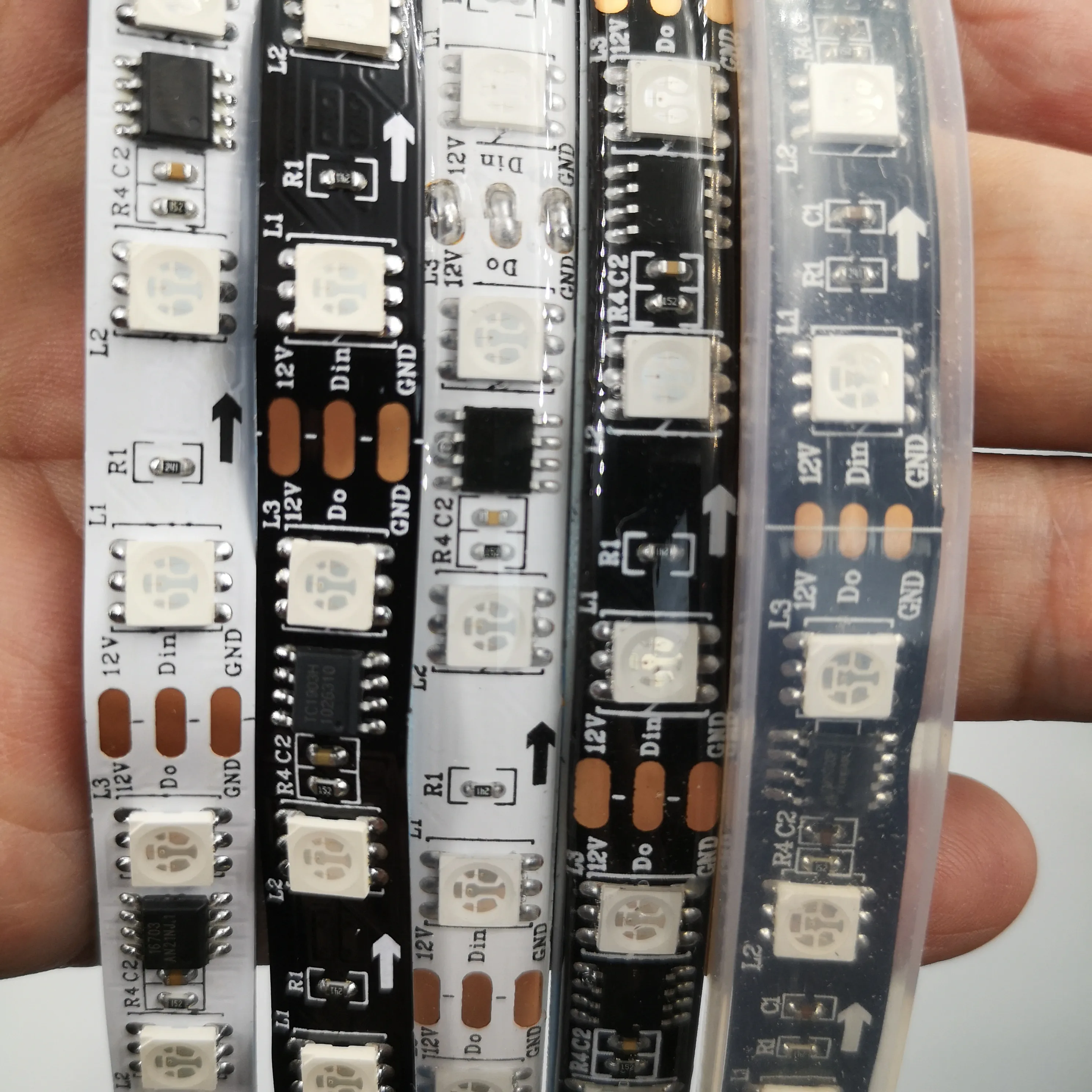 DC12V 5m WS2811 Pixel Led Strip Light;Addressable 30/48/60leds/m Full Color WS2811 IC 5050 RGB Led Lamp Tape