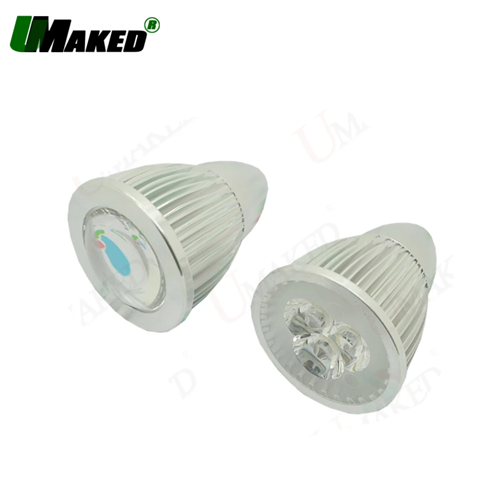 2pcs  3W 5W Dia 49x62mm LED Alumimun Lamp Head shell light House Base Spotlight/Bulb Case kits+heat sink PCB+Lens