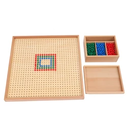 Wood Pegs Square Root Board Montessori Mathematics Materials for Primary Elementary Educational Equipment Kids Learning Resource