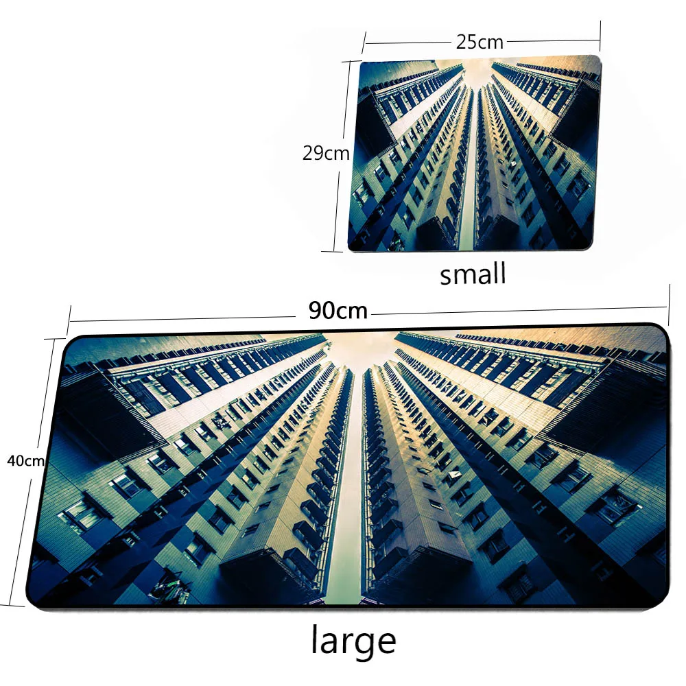 Mairuige City High-Rise Building Durable Rubber Large Mouse Pad Size Is 300*600*2 and 400*900*3mm Locking Mousepad Dining Desks