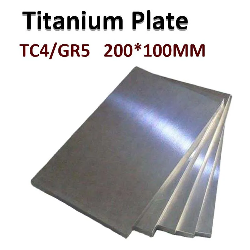 

1pcs Titanium Plate 200*100mm TC4 Gr5 Grade Board Ti Titanium Sheet Thickness 1-25mm Titanium Alloy TC4